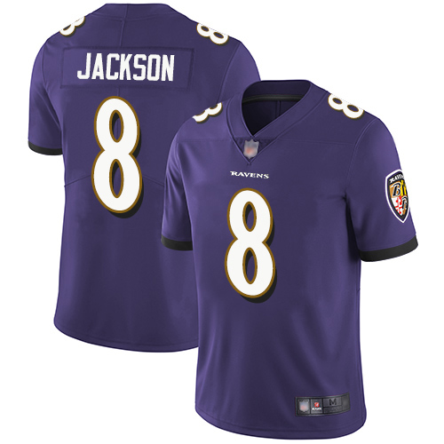 Baltimore Ravens Limited Purple Men Lamar Jackson Home Jersey NFL Football #8 Vapor Untouchable